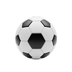 Fototapeta premium Classic black and white soccer ball isolated on transparent background