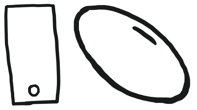 A column sways on the screen, dented by contact like a rubber bubble. A stripe runs along the edge of the ball.