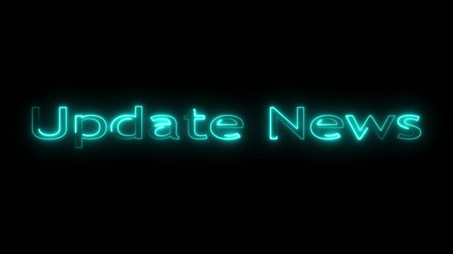 Update news text neon glowing animation. Update news colourful text effect.