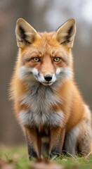 Captivating Portrait of a Red Fox in Natural Habitat.
