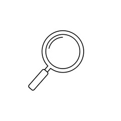 Magnifying Glass Icon, Search and Discovery Concept