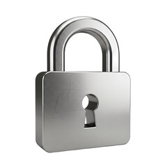 Shiny Silver Padlock, Security and Protection Concept