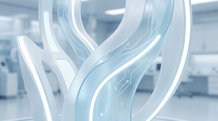 Futuristic Laboratory Equipment in a Modern Facility