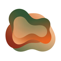 Abstract blob shape with smooth color gradient, organic form