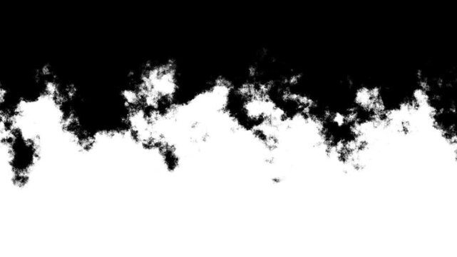 Horizontal Ink Wipe Transition set Animation. Black Fluid Smoke  spreading horizontally across a white background. liquid motion reveals, title openers,  and creative motion graphics overlays.