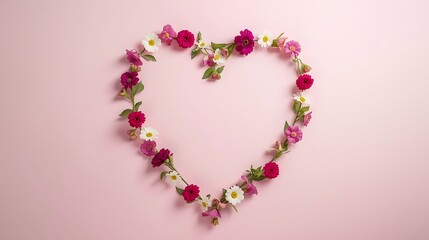 Beautiful Valentine's Day Background with Pink Love Heart.
