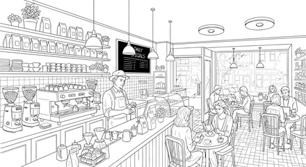  a-coffee-shop-interior-line-art.