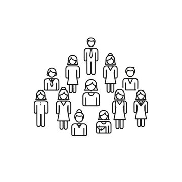 Group of People in Pyramid Formation