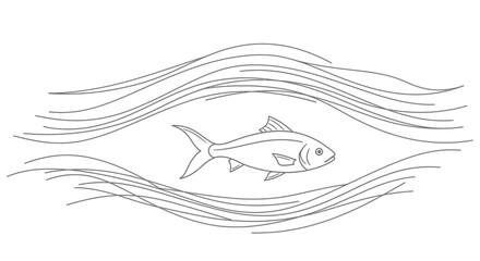 a-fish-swimming-in-abstract-water-line-art