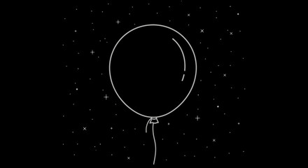  a-floating-balloon-in-space-line-art