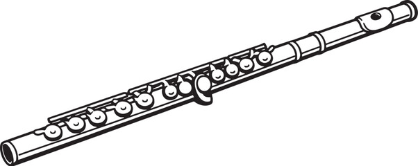 Concert Flute Line Art Icon © chien