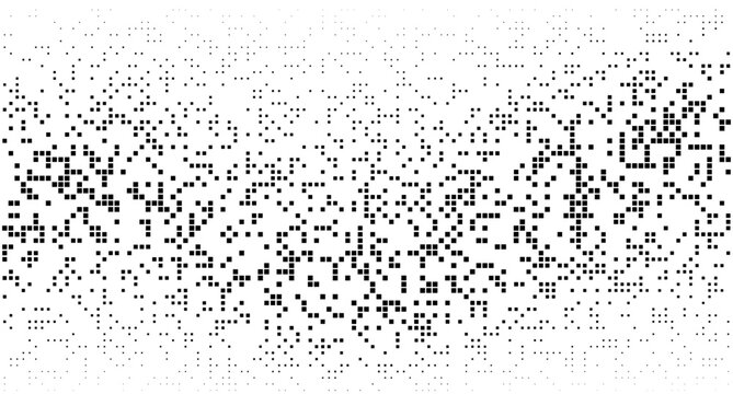 Abstract blue pixel grid background with glowing dots PNG. Futuristic neon technology wallpaper for business analytics, science research and healthcare design