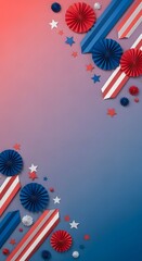 Fototapeta premium Celebrating international labor day and may day with patriotic decorations and festivities