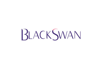 Elegant black swan typography logo design for luxury fashion brand and boutique branding