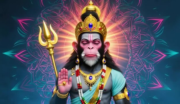 hanuman wallpaper hd 1080p animation 16:9 for laptop desktop | hanuman ji photo hd 4k | hanuman ji wallpaper 4k | hanuman jayanti neon background ... See More