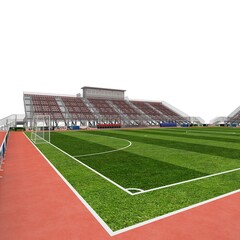 Obraz premium 3d render of outdoor futsal arena