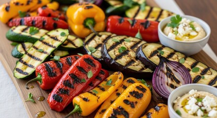 fresh vegetables on the grill