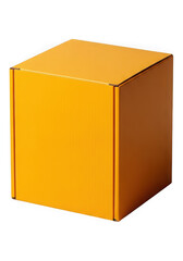 3d orange box illustration object isolated on transparent background