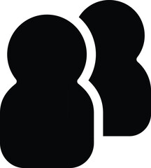 Two people standing side by side in silhouette