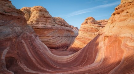 Mesmerizing rock formations blue sky