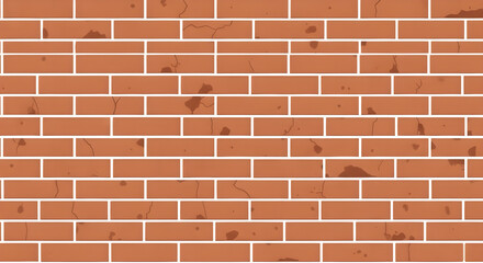 Obraz premium Orange brick wall with white mortar