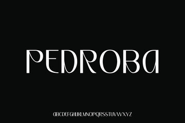 Obraz premium Display alphabet font vector design suitable for headline, poster, logo, magazine and many more