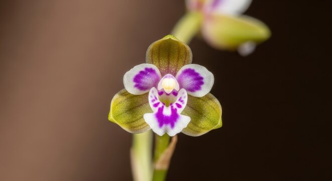Close-up of a Calanthe Orchid in Full Bloom with Intricate Details.
