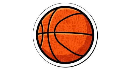 Fototapeta premium Basketball ball isolated on white background, sport equipment, game accessory