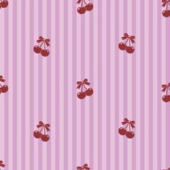 Seamless tropical leaf pattern with monstera and palm leaves on pink striped background. Botanical summer wallpaper.