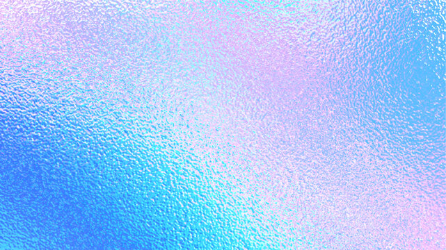 Hologram gradient texture background. Foil paper iridescent effect. Holographic pearl surface. Y2k glitter bg. Rainbow, aurora, nacre pattern. Gradation blue pink grain effect. Vector illustration