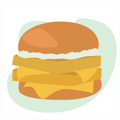 burger. burger, cheeseburger. Vector illustration.

