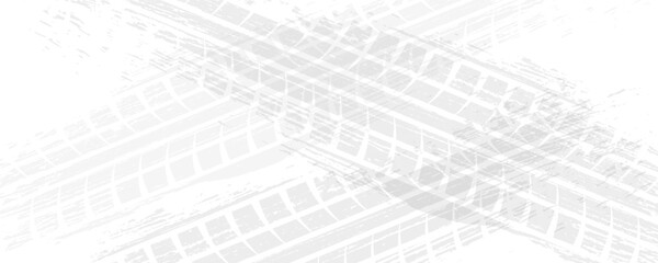 Tire tread marks, drift, motorsport, motocross, rally, tread mark with skid, grinding, splash effect.vector Eps10. © Fiki