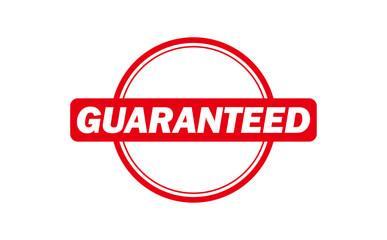 GUARANTEED - GUARANTEED text written on Red Rubber Stamp 
