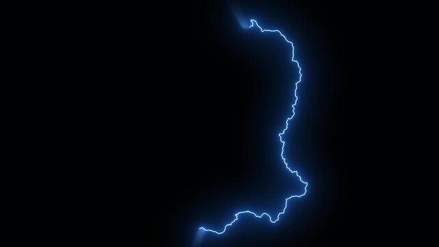 Sikkim India State Glowing Map Effect 4K Video
