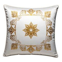 Floor oriental style pillow for Ramadan over on white and Transparent background