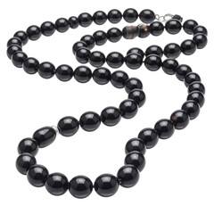 Ramadan Black rosary beads, isolated on white background