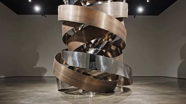 Abstract Metal Sculpture - A Modern Art Installation.