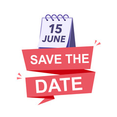 Save the date logotype sticker, label, tag, badge. Reminder the schedule banner template design. Save the date modern typography for marriage and wedding party. © pasakorn