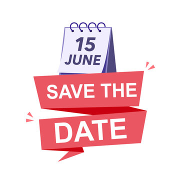 Save the date logotype sticker, label, tag, badge. Reminder the schedule banner template design. Save the date modern typography for marriage and wedding party.