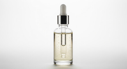 Naklejka premium Cosmetic Serum Bottle Clean Product Shot on White Background
