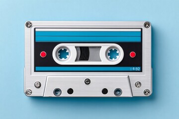 Obraz premium Audio cassette symbolizing vintage music and retro tech