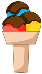 illustration of a cartoon icecream