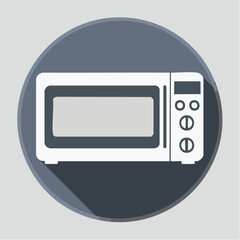 Fototapeta premium 電子レンジのシンプルベクターイラスト キッチン家電アイコン