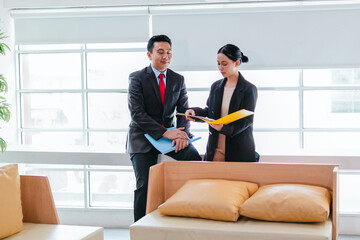 Professional Colleagues Brainstorming Ideas in a Modern Collaborative Workspace