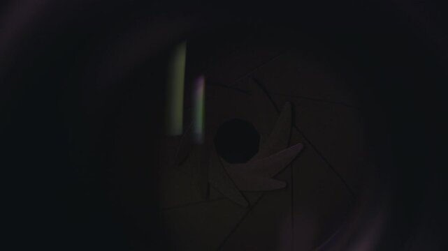 Camera lens aperture blade macro close up