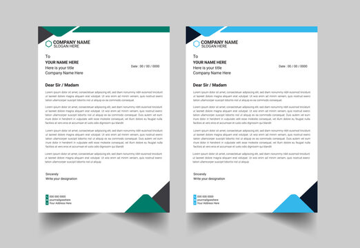 Corporate and Business Latter Head Template, Business latter head Pad Design. creative business card, creative letterhead design set a4 size corporate company Latter Head .