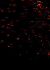 A black background with a lot of fire and smoke