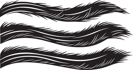 Fototapeta premium Black and white illustration of wavy feather designs pattern