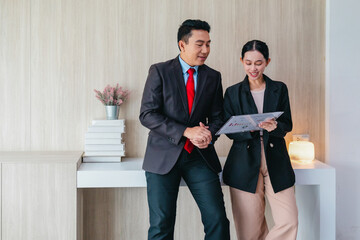 Professional Colleagues Brainstorming Ideas in a Modern Collaborative Workspace