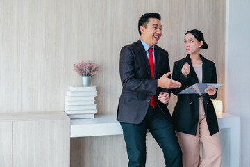 Professional Colleagues Brainstorming Ideas in a Modern Collaborative Workspace